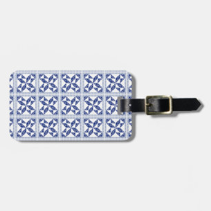Blaue Fantasie-Quilt-Optik Gepäckanhänger