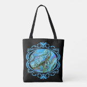 Blaue Fantasie-Tasche zwei Tasche (Rückseite)