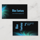 Blaue Fantasie-Visitenkarte Visitenkarte (Vorne/Hinten)