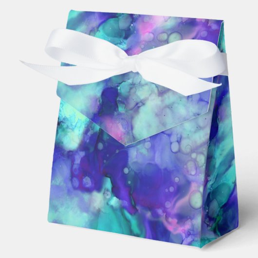 Blaue Fantasy Aquarellfarben: Geschenkschachtel (Vorderseite)