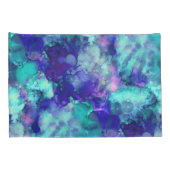 Blaue Fantasy Aquarellfarben: Kissenbezug (Rückseite-Rechts)