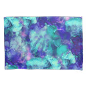 Blaue Fantasy Aquarellfarben: Kissenbezug (Vorderseite-Links)