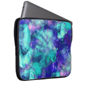 Blaue Fantasy Aquarellfarben: Laptopschutzhülle (Vorne Rechts)