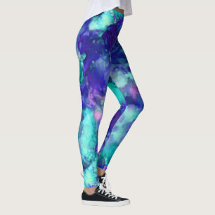 Blaue Fantasy Aquarellfarben: Leggings
