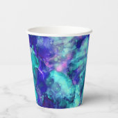 Blaue Fantasy Aquarellfarben: Pappbecher (Rückseite)