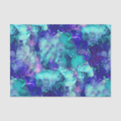 Blaue Fantasy Aquarellfarben: Seidenpapier (Vorderseite)