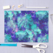 Blaue Fantasy Aquarellfarben: Seidenpapier (Handwerk)