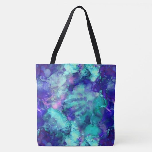 Blaue Fantasy Aquarellfarben: Tasche (Vorderseite)