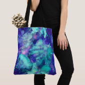 Blaue Fantasy Aquarellfarben: Tasche (Von Nahem)