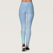 Blaue Farbe Abstrakt Leggings (Rückseite)