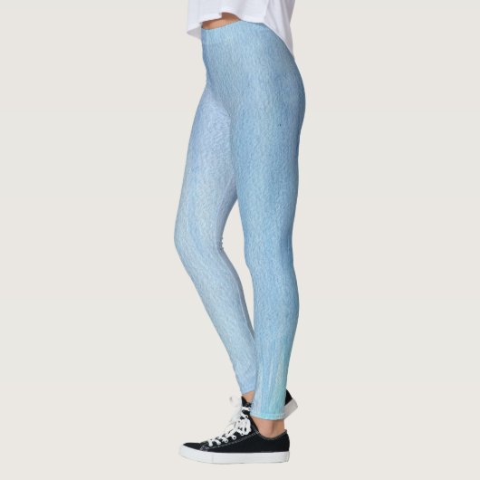 Blaue Farbe Abstrakt Leggings (Links)