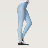 Blaue Farbe Abstrakt Leggings (Rechts)