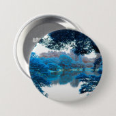 Blaue Farbe cool, einzigartige Natur, See Button (Vorne & Hinten)