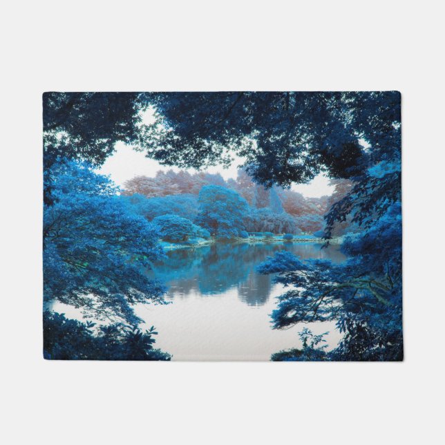Blaue Farbe cool, einzigartige Natur, See Fußmatte (Vorderseite)