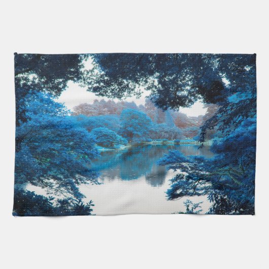 Blaue Farbe cool, einzigartige Natur, See Handtuch (Horizontal)