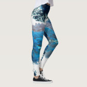 Blaue Farbe cool, einzigartige Natur, See Leggings (Rechts)