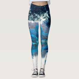 Blaue Farbe cool, einzigartige Natur, See Leggings