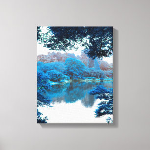 Blaue Farbe cool, einzigartige Natur, See Leinwanddruck