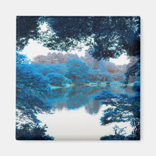 Blaue Farbe cool, einzigartige Natur, See Magnet