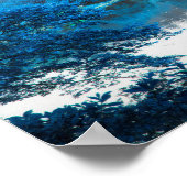 Blaue Farbe cool, einzigartige Natur, See Poster (Ecke)