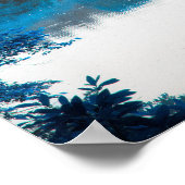 Blaue Farbe cool, einzigartige Natur, See Poster (Ecke)