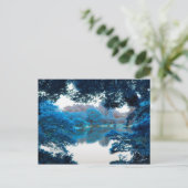 Blaue Farbe cool, einzigartige Natur, See Postkarte (Stehend Vorderseite)