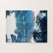 Blaue Farbe cool, einzigartige Natur, See Puzzle (Horizontal)