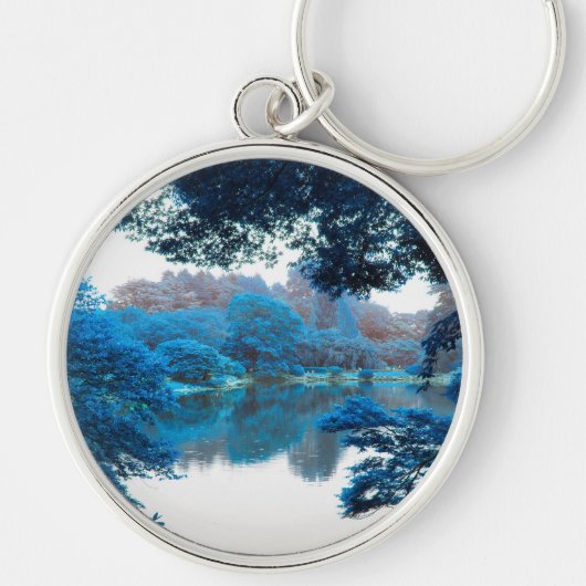 Blaue Farbe cool, einzigartige Natur, See Schlüsselanhänger (Vorne)