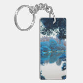 Blaue Farbe cool, einzigartige Natur, See Schlüsselanhänger (Vorderseite links)