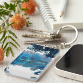 Blaue Farbe cool, einzigartige Natur, See Schlüsselanhänger (Vorderseite rechts)