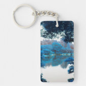 Blaue Farbe cool, einzigartige Natur, See Schlüsselanhänger (Vorderseite)