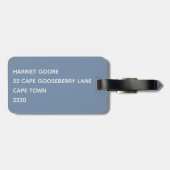 Blaue Farbe des Krans Gepäckanhänger (Rückseite horizontal)