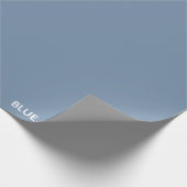 Blaue Farbe des Krans Geschenkpapier (Ecke)