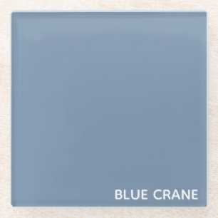 Blaue Farbe des Krans Glasuntersetzer