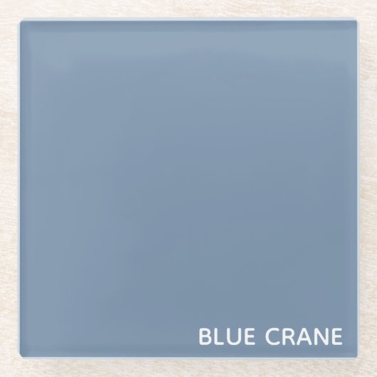 Blaue Farbe des Krans Glasuntersetzer (Vorderseite)