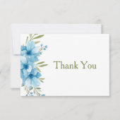 Blaue Farbe des Wassers Dankeskarte (Vorderseite)