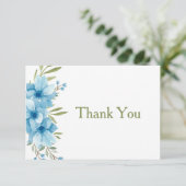 Blaue Farbe des Wassers Dankeskarte (Stehend Vorderseite)