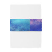 Blaue Farbe | Einladung zur Hochzeit Bauchband Einladungsbanderole (Rückseitenbeispiel)