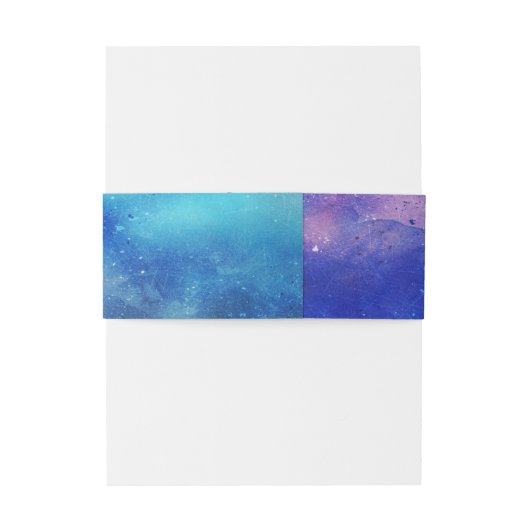 Blaue Farbe | Einladung zur Hochzeit Bauchband Einladungsbanderole (Rückseitenbeispiel)