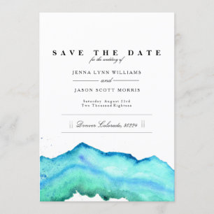 Blaue Farbe   Elegant Save the Date