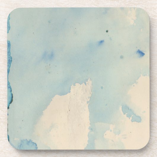 Blaue Farbe für Vintages Papier Untersetzer (Vorderseite)