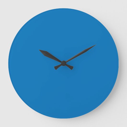 Blaue Farbe Große Wanduhr (Vorderseite)