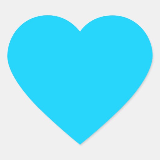 Blaue Farbe Herz-Aufkleber (Vorderseite)