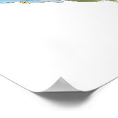 Blaue Farbe Kalifornien, Mohnfarbe und Aquarellfar Poster (Ecke)