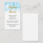 Blaue Farbe | Kinderduschkarte anzeigen Begleitkarte (Vorne/Hinten)