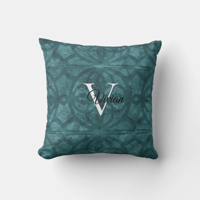Blaue Farbe Kissen (Vorderseite)