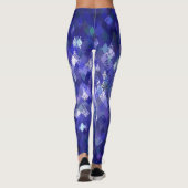 Blaue Farbe-Mischung Harlekin-Muster-Leggings Leggings (Rückseite)