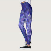Blaue Farbe-Mischung Harlekin-Muster-Leggings Leggings (Links)