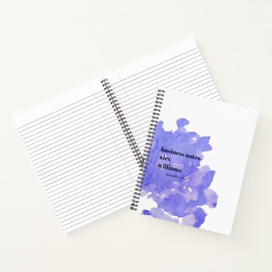 Blaue Farbe Notizblock (Innenseite)