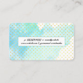 Blaue Farbe | Polka Dot Pattern Visitenkarte (Rückseite)